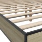 vidaXL Bettgestell Sonoma-Eiche 120x200 cm Holzwerkstoff und Metall vidaXL Bettgestell Sonoma-Eiche 120x200 cm Holzwerkstoff und Metall