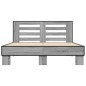 vidaXL Bettgestell Grau Sonoma 140x190 cm Holzwerkstoff und Metall vidaXL Bettgestell Grau Sonoma 140x190 cm Holzwerkstoff und Metall