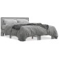 vidaXL Bettgestell Grau Sonoma 120x190 cm Holzwerkstoff und Metall vidaXL Bettgestell Grau Sonoma 120x190 cm Holzwerkstoff und Metall