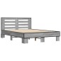 vidaXL Bettgestell Grau Sonoma 120x190 cm Holzwerkstoff und Metall vidaXL Bettgestell Grau Sonoma 120x190 cm Holzwerkstoff und Metall