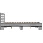 vidaXL Bettgestell Grau Sonoma 120x190 cm Holzwerkstoff und Metall vidaXL Bettgestell Grau Sonoma 120x190 cm Holzwerkstoff und Metall