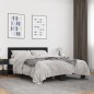 vidaXL Bettgestell Schwarz 135x190 cm Holzwerkstoff und Metall vidaXL Bettgestell Schwarz 135x190 cm Holzwerkstoff und Metall