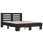 vidaXL Bettgestell Schwarz 135x190 cm Holzwerkstoff und Metall vidaXL Bettgestell Schwarz 135x190 cm Holzwerkstoff und Metall