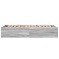 vidaXL Bettgestell Grau Sonoma 135x190 cm Holzwerkstoff vidaXL Bettgestell Grau Sonoma 135x190 cm Holzwerkstoff