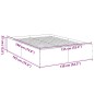 vidaXL Bettgestell Grau Sonoma 135x190 cm Holzwerkstoff vidaXL Bettgestell Grau Sonoma 135x190 cm Holzwerkstoff