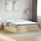 vidaXL Bettgestell Sonoma-Eiche 150x200 cm Holzwerkstoff vidaXL Bettgestell Sonoma-Eiche 150x200 cm Holzwerkstoff