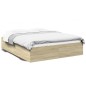 vidaXL Bettgestell Sonoma-Eiche 150x200 cm Holzwerkstoff vidaXL Bettgestell Sonoma-Eiche 150x200 cm Holzwerkstoff