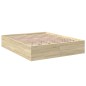 vidaXL Bettgestell Sonoma-Eiche 150x200 cm Holzwerkstoff vidaXL Bettgestell Sonoma-Eiche 150x200 cm Holzwerkstoff