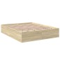 vidaXL Bettgestell Sonoma-Eiche 150x200 cm Holzwerkstoff vidaXL Bettgestell Sonoma-Eiche 150x200 cm Holzwerkstoff