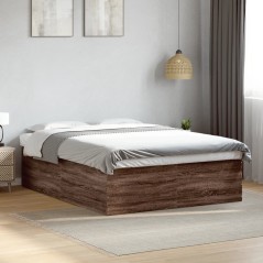 vidaXL Bettgestell Braun Eichen-Optik 160x200 cm Holzwerkstoff