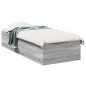 vidaXL Bettgestell Grau Sonoma 90x190 cm Holzwerkstoff vidaXL Bettgestell Grau Sonoma 90x190 cm Holzwerkstoff