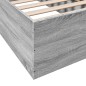 vidaXL Bettgestell Grau Sonoma 90x190 cm Holzwerkstoff vidaXL Bettgestell Grau Sonoma 90x190 cm Holzwerkstoff