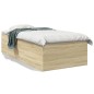 vidaXL Bettgestell Sonoma-Eiche 100x200 cm Holzwerkstoff vidaXL Bettgestell Sonoma-Eiche 100x200 cm Holzwerkstoff