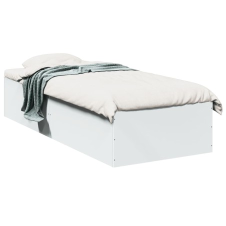vidaXL Bettgestell Weiß 90x190 cm Holzwerkstoff