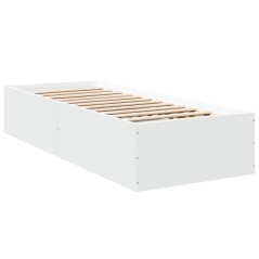vidaXL Bettgestell Weiß 90x190 cm Holzwerkstoff