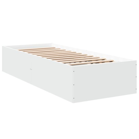 vidaXL Bettgestell Weiß 90x190 cm Holzwerkstoff