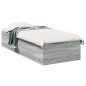 vidaXL Bettgestell Grau Sonoma 90x200 cm Holzwerkstoff vidaXL Bettgestell Grau Sonoma 90x200 cm Holzwerkstoff