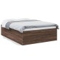 vidaXL Bettgestell Braun Eichen-Optik 120x190 cm Holzwerkstoff vidaXL Bettgestell Braun Eichen-Optik 120x190 cm Holzwerkstoff