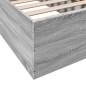 vidaXL Bettgestell Grau Sonoma 100x200 cm Holzwerkstoff vidaXL Bettgestell Grau Sonoma 100x200 cm Holzwerkstoff