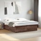 vidaXL Bettgestell Braun Eichen-Optik 180x200 cm Holzwerkstoff vidaXL Bettgestell Braun Eichen-Optik 180x200 cm Holzwerkstoff