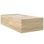 vidaXL Bettgestell Sonoma-Eiche 75x190 cm Holzwerkstoff vidaXL Bettgestell Sonoma-Eiche 75x190 cm Holzwerkstoff