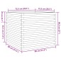 vidaXL Pflanzkübel Wachsbraun 80x80x68,5 cm Massivholz Kiefer vidaXL Pflanzkübel Wachsbraun 80x80x68,5 cm Massivholz Kiefer