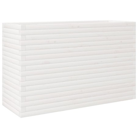 vidaXL Pflanzkübel Weiß 110x40x68,5 cm Massivholz Kiefer