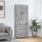 Highboard Betongrau 69,5x34x180 cm Holzwerkstoff Highboard Betongrau 69,5x34x180 cm Holzwerkstoff
