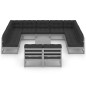 12-tlg. Garten-Lounge-Set mit Kissen Grau Kiefer Massivholz 12-tlg. Garten-Lounge-Set mit Kissen Grau Kiefer Massivholz