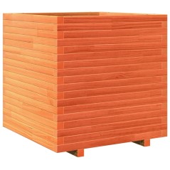vidaXL Pflanzkübel Wachsbraun 70x70x72 cm Massivholz Kiefer