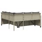 vidaXL Gartensofa in L-Form mit Tisch und Kissen Hellgrau Poly Rattan vidaXL Gartensofa in L-Form mit Tisch und Kissen Hellgrau Poly Rattan