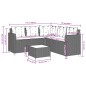 vidaXL Gartensofa in L-Form mit Tisch und Kissen Hellgrau Poly Rattan vidaXL Gartensofa in L-Form mit Tisch und Kissen Hellgrau Poly Rattan