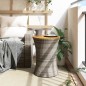 vidaXL Garten-Beistelltisch Trommelform Grau Poly Rattan & Massivholz vidaXL Garten-Beistelltisch Trommelform Grau Poly Rattan & Massivholz
