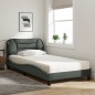 vidaXL Bett mit Matratze Dunkelgrau 100x200 cm Stoff vidaXL Bett mit Matratze Dunkelgrau 100x200 cm Stoff
