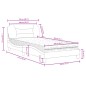 vidaXL Bett mit Matratze Dunkelgrau 100x200 cm Stoff vidaXL Bett mit Matratze Dunkelgrau 100x200 cm Stoff