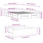vidaXL Bettgestell mit Schubladen Braun Eichen-Optik 160x200 cm vidaXL Bettgestell mit Schubladen Braun Eichen-Optik 160x200 cm