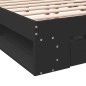 vidaXL Bettgestell mit Schubladen Schwarz 150x200 cm Holzwerkstoff vidaXL Bettgestell mit Schubladen Schwarz 150x200 cm Holzwerkstoff