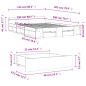 vidaXL Bettgestell mit Schubladen Schwarz 150x200 cm Holzwerkstoff vidaXL Bettgestell mit Schubladen Schwarz 150x200 cm Holzwerkstoff