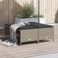 vidaXL Gartenhocker mit Kissen 4 Stk. Hellgrau Poly Rattan vidaXL Gartenhocker mit Kissen 4 Stk. Hellgrau Poly Rattan