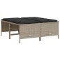 vidaXL Gartenhocker mit Kissen 4 Stk. Hellgrau Poly Rattan vidaXL Gartenhocker mit Kissen 4 Stk. Hellgrau Poly Rattan
