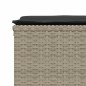 vidaXL Gartenhocker mit Kissen 4 Stk. Hellgrau Poly Rattan vidaXL Gartenhocker mit Kissen 4 Stk. Hellgrau Poly Rattan