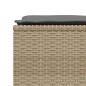 vidaXL Gartenhocker mit Kissen 4 Stk. Beige Poly Rattan vidaXL Gartenhocker mit Kissen 4 Stk. Beige Poly Rattan