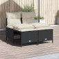 vidaXL 4-tlg. Garten-Sofagarnitur mit Kissen Schwarz Poly Rattan vidaXL 4-tlg. Garten-Sofagarnitur mit Kissen Schwarz Poly Rattan