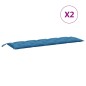 vidaXL Gartenbank-Auflagen 2 Stk. Melange Blau 180x50x7 cm Stoff vidaXL Gartenbank-Auflagen 2 Stk. Melange Blau 180x50x7 cm Stoff