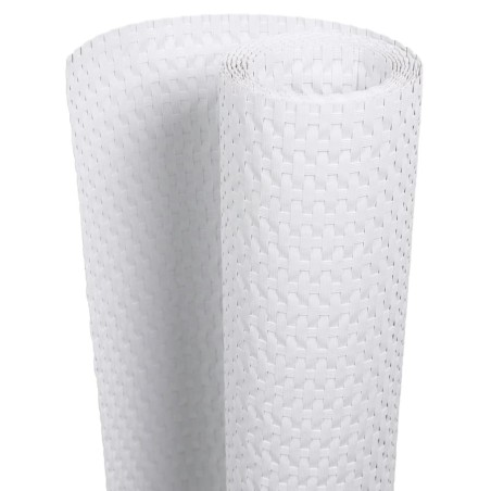 vidaXL Balkon-Sichtschutz Weiß 300x90 cm Poly Rattan