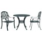 vidaXL 3-tlg. Bistro-Set Grün Aluminiumguss vidaXL 3-tlg. Bistro-Set Grün Aluminiumguss