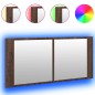 vidaXL LED-Spiegelschrank Braun Eichen-Optik 100x12x45 cm vidaXL LED-Spiegelschrank Braun Eichen-Optik 100x12x45 cm