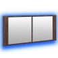 vidaXL LED-Spiegelschrank Braun Eichen-Optik 100x12x45 cm vidaXL LED-Spiegelschrank Braun Eichen-Optik 100x12x45 cm
