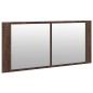 vidaXL LED-Spiegelschrank Braun Eichen-Optik 100x12x45 cm vidaXL LED-Spiegelschrank Braun Eichen-Optik 100x12x45 cm