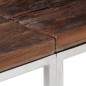 vidaXL Konsolentisch Silbern Edelstahl und Massive Holzschwellen vidaXL Konsolentisch Silbern Edelstahl und Massive Holzschwellen
